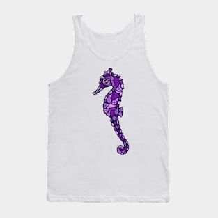 Purple Awareness Ribbon Mandala Seahorse Tank Top